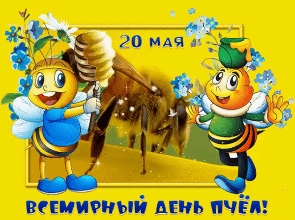 Картинки со Всемирным днем пчел (40 открыток). Гифки и анимации со Всемирным днем пчел