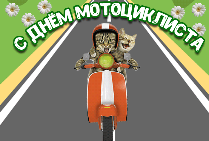 Картинки с Днем мотоциклиста (35 открыток). Всемирный день мотоциклиста: гифки и анимированные картинки
