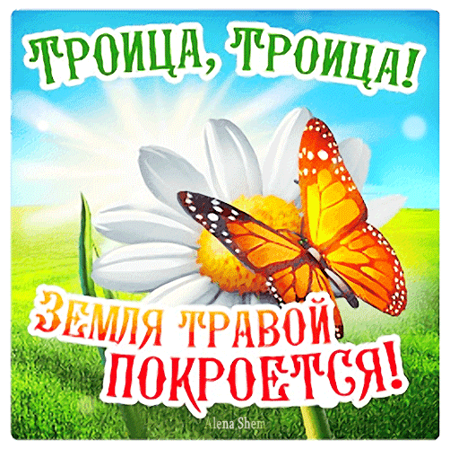 Картинки с Троицей (135 открыток). Гифки и анимации с Троицей