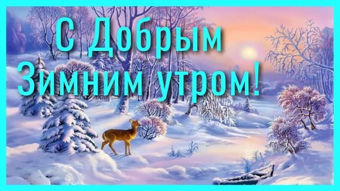 Красивые и позитивные картинки "Доброе зимнее утро". Красивые картинки с пожеланием доброго зимнего утра