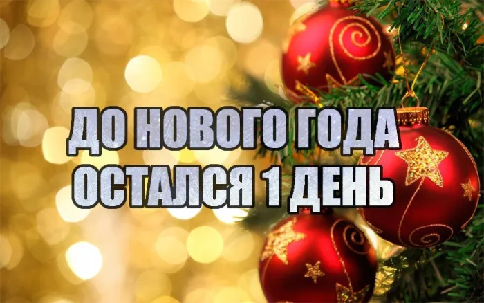 Красивые картинки до Нового года остался 1 день. Красивые и прикольные картинки до Нового года остался 1 день