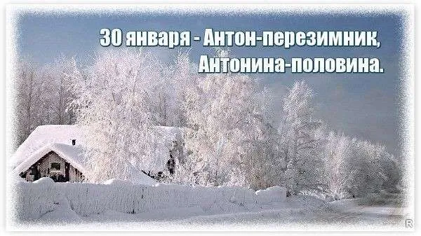 Картинки и открытки на Антона – перезимника, Антонину – половину. Красивые открытки на Антона – перезимника, Антонину – половину