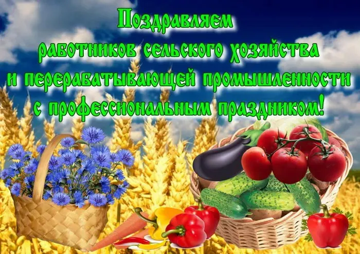 Картинки с Днем работника сельского хозяйства и перерабатывающей промышленности (165 открыток). День работников сельского хозяйства: картинки с надписями и поздравлениями