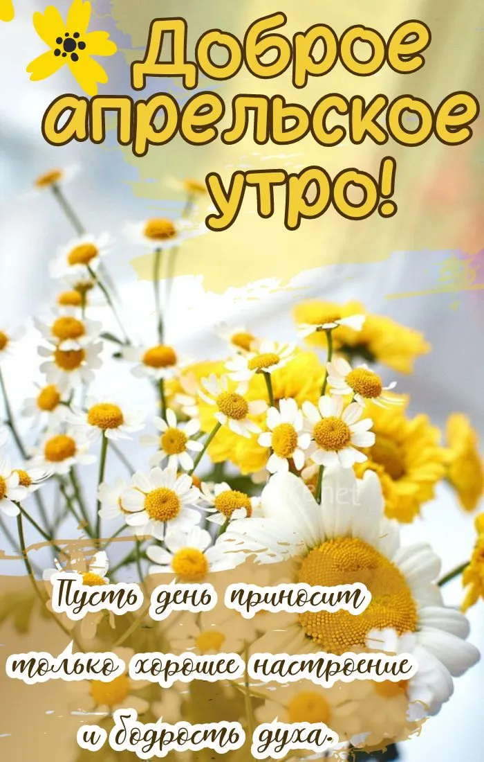 Картинки с Добрым утром апреля (155 открыток). Красивые картинки с надписью "Доброе утро апреля"