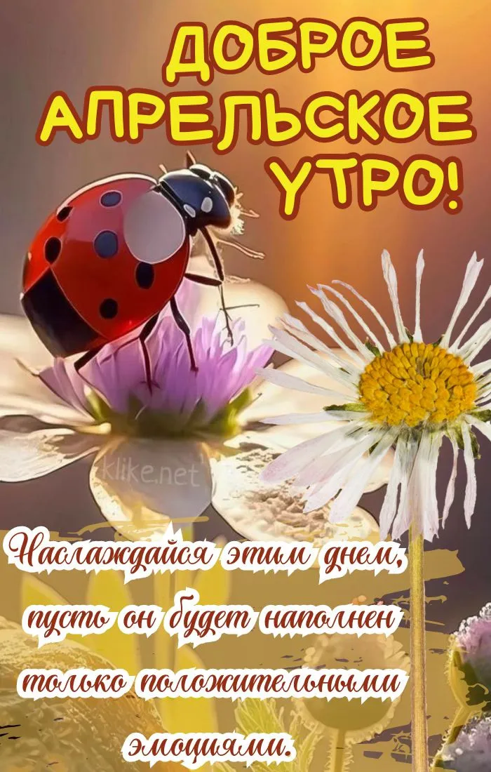 Картинки с Добрым утром апреля (155 открыток). Красивые картинки с надписью "Доброе утро апреля"
