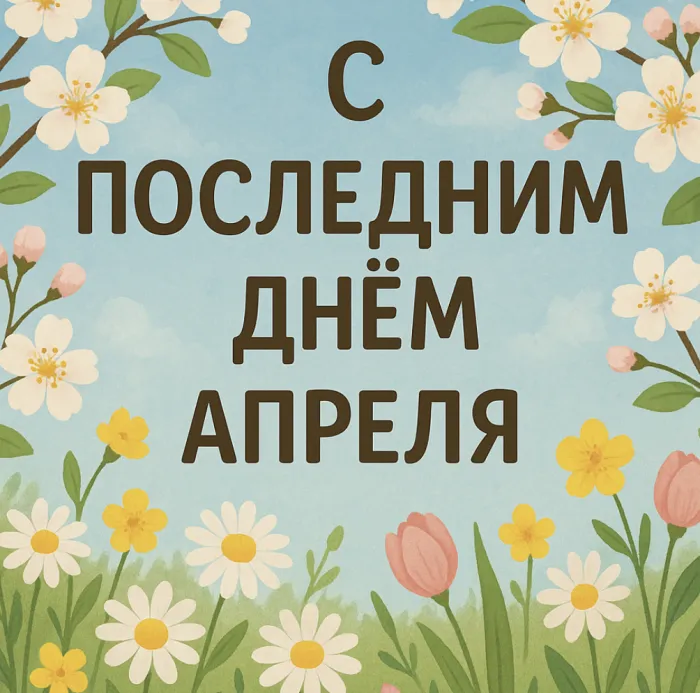 Картинки с Последним днем апреля (40 открыток). Красивые и прикольные картинки с последним днем апреля