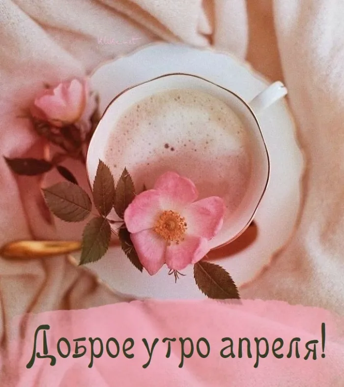 Картинки с Добрым утром апреля (155 открыток). Красивые картинки с надписью "Доброе утро апреля"
