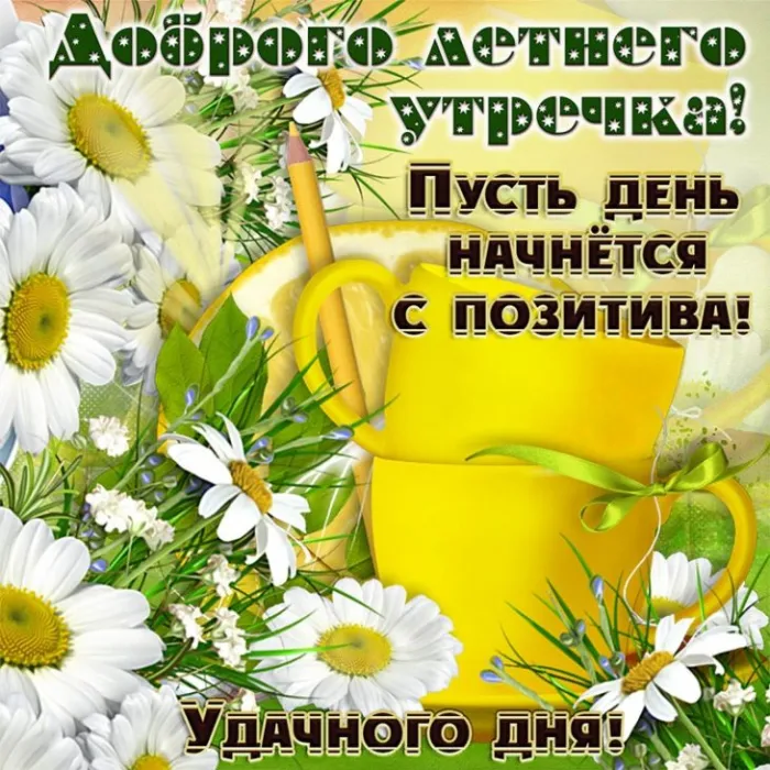 Картинки с Добрым утром лета (230 открыток). Красивые и позитивные картинки Доброе летнее утро