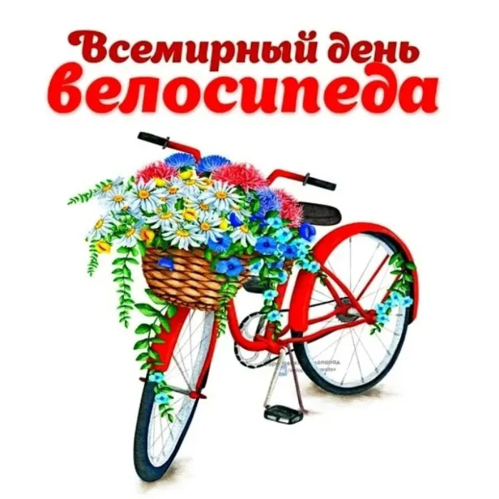 Картинки со Всемирным днем велосипеда (20 открыток). Красивые открытки с надписями и поздравлениями