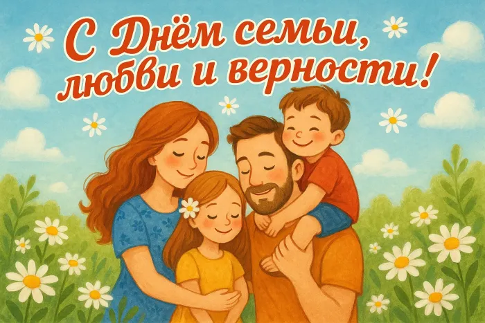 Картинки с Днем семьи, любви и верности (130 открыток). Красивые картинки на День семьи, любви и верности