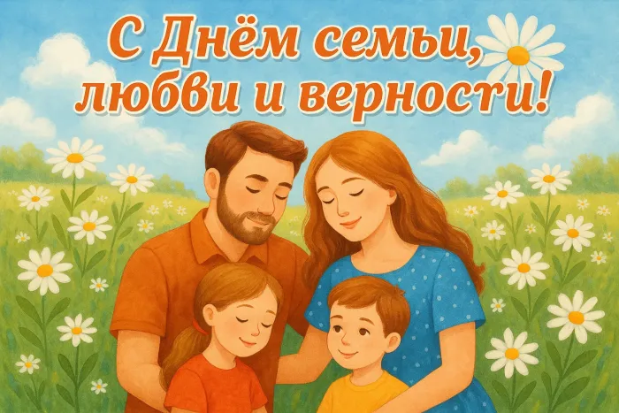 Картинки с Днем семьи, любви и верности (130 открыток). Красивые картинки на День семьи, любви и верности