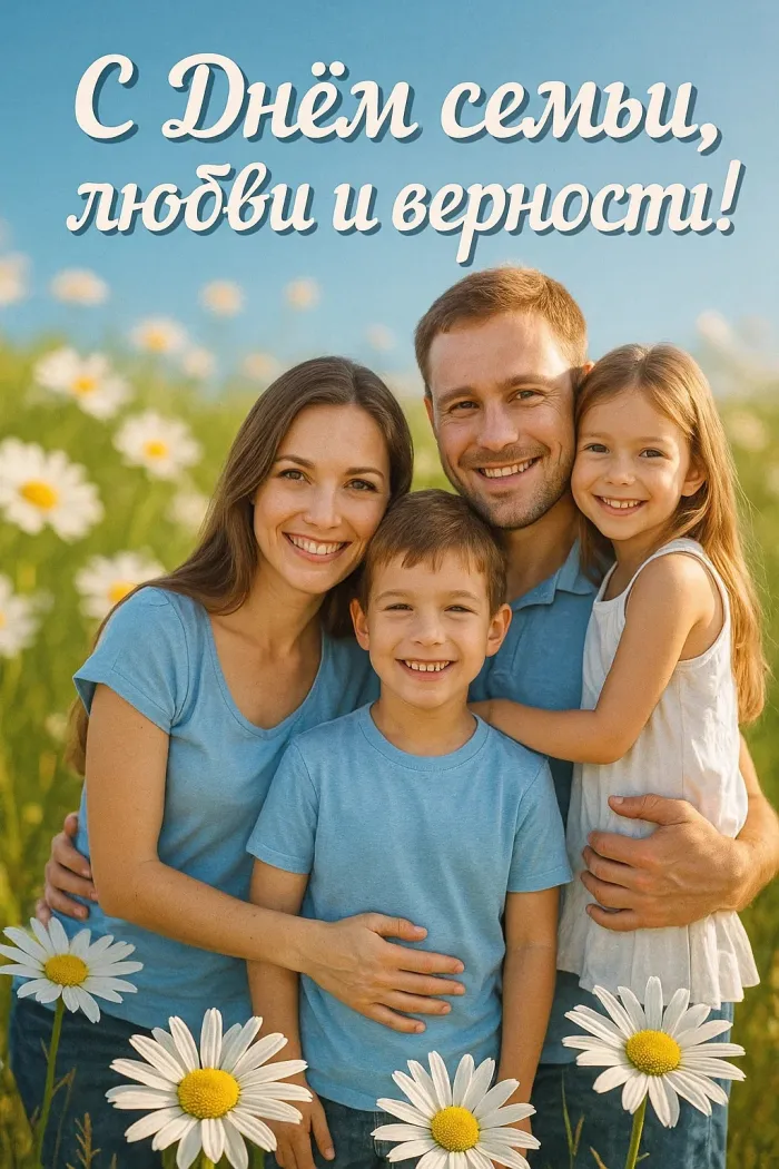 Картинки с Днем семьи, любви и верности (130 открыток). Красивые картинки на День семьи, любви и верности