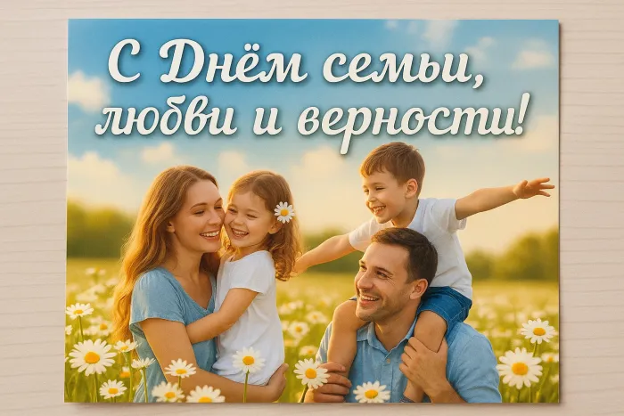 Картинки с Днем семьи, любви и верности (130 открыток). Красивые картинки на День семьи, любви и верности
