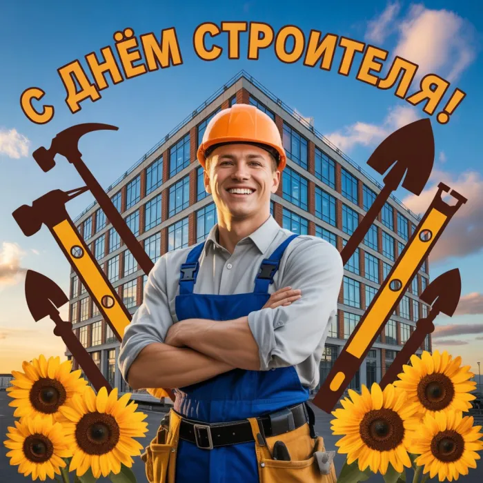 Картинки с Днем строителя (110 открыток). Новые открытки на День строителя