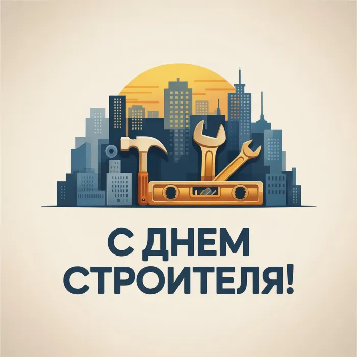 Картинки с Днем строителя (110 открыток). Новые открытки на День строителя