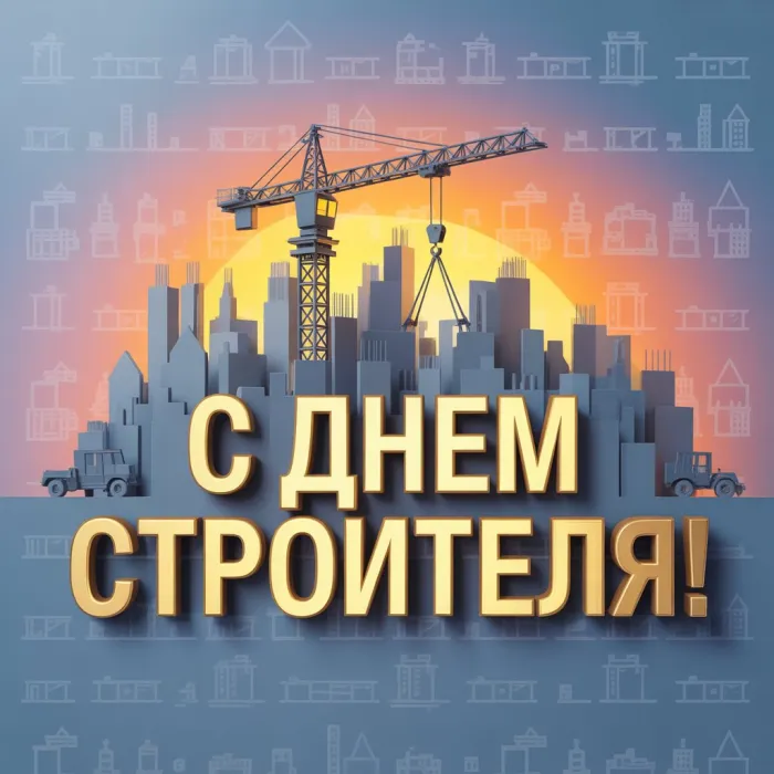 Картинки с Днем строителя (110 открыток). Новые открытки на День строителя