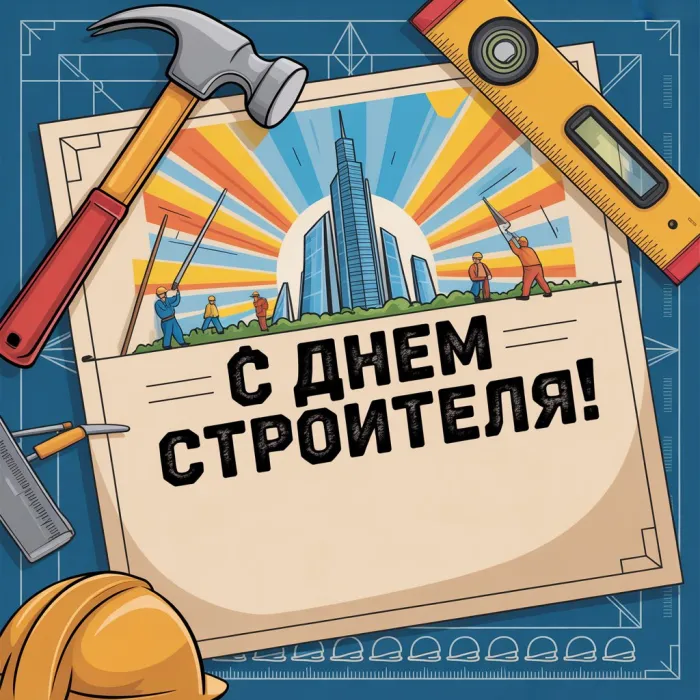 Картинки с Днем строителя (110 открыток). Новые открытки на День строителя