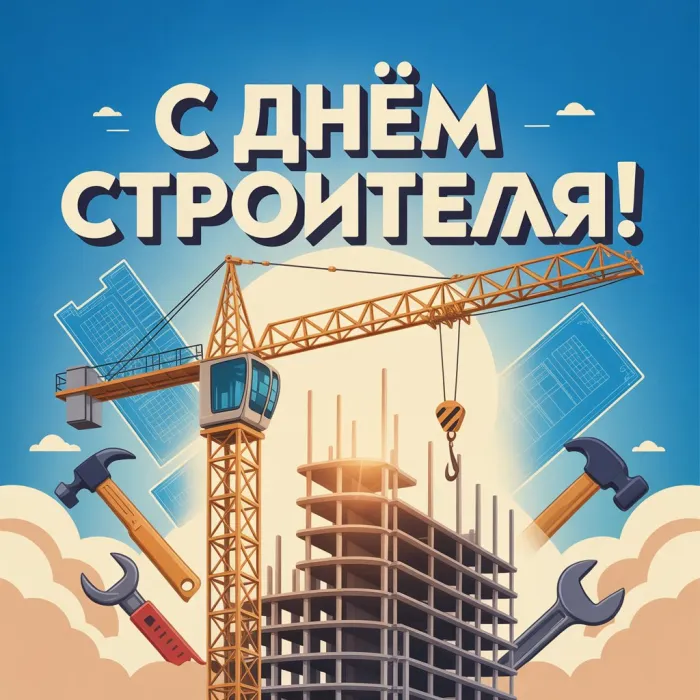 Картинки с Днем строителя (110 открыток). Новые открытки на День строителя