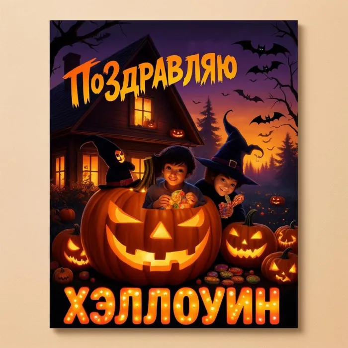 Открытки с Хэллоуином (230 картинок с поздравлениями). Новые открытки с Хэллоуином
