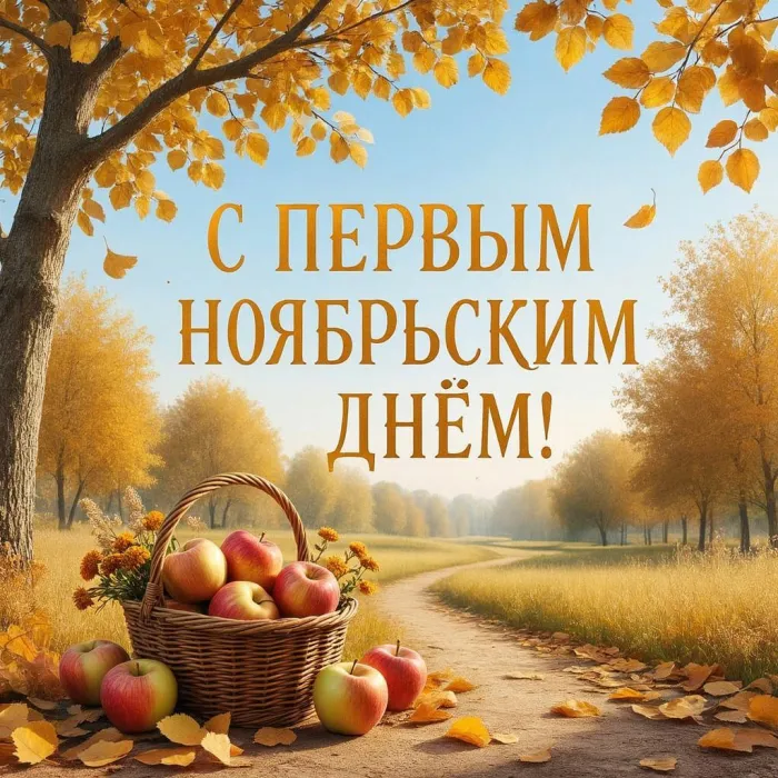 Картинки с первым днем ноября (100 открыток). Позитивные картинки с первым ноябрьским днем