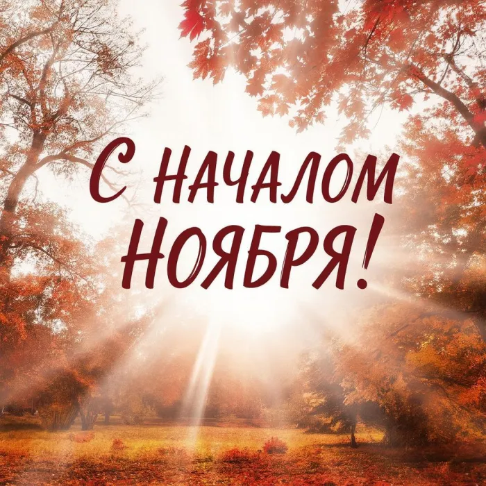 Картинки с первым днем ноября (100 открыток)