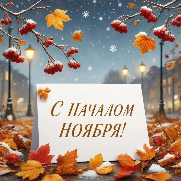 Картинки с первым днем ноября (100 открыток). Оригинальные картинки с началом ноября