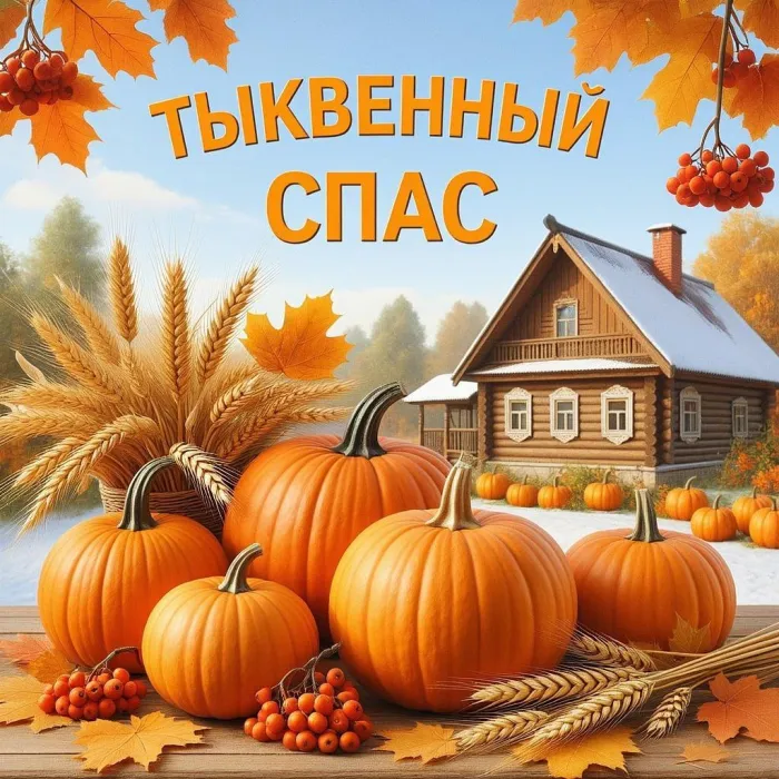 Открытки с Тыквенным Спасом (50 картинок с поздравлениями). Новые открытки с Тыквенным Спасом