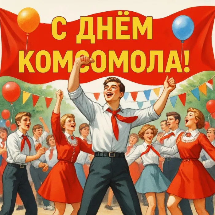 Картинки с Днем комсомола (70 открыток). Новые открытки на День комсомола