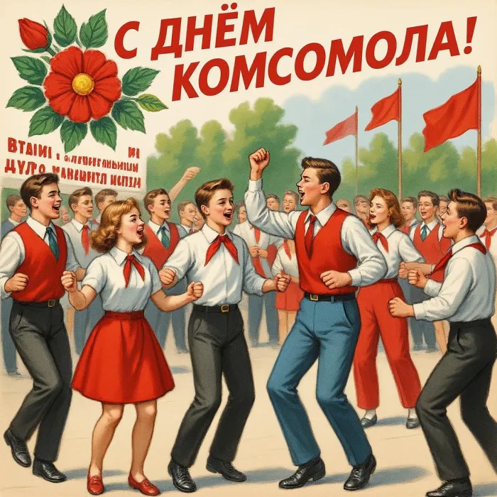 Картинки с Днем комсомола (70 открыток). Новые открытки на День комсомола