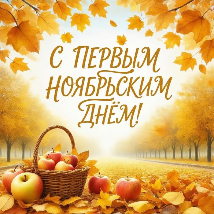 Картинки с первым днем ноября (100 открыток). Позитивные картинки с первым ноябрьским днем