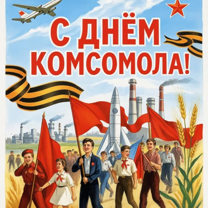 Картинки с Днем комсомола (70 открыток). Новые открытки на День комсомола