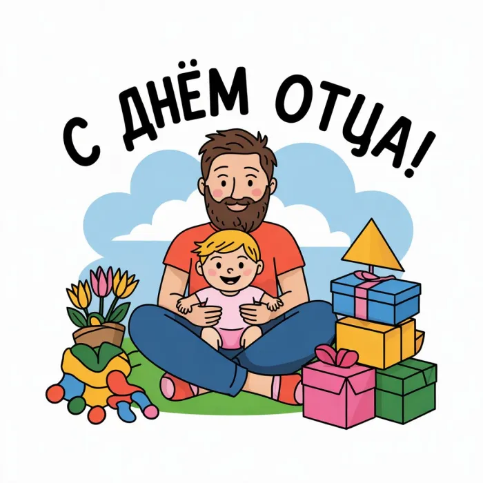 Картинки с Днем отца (165 открыток). Новые картинки с Днем отца