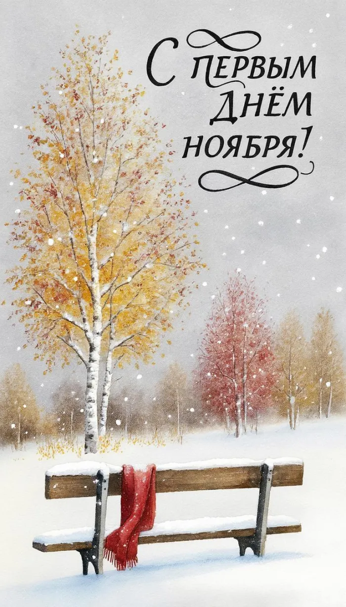 Картинки с первым днем ноября (100 открыток). Красивые открытки с первым днем ноября
