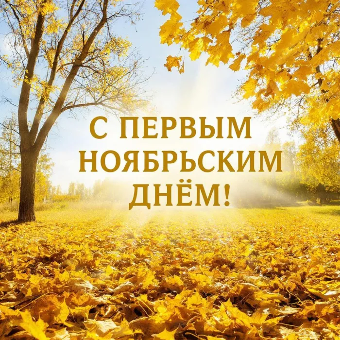 Картинки с первым днем ноября (100 открыток). Позитивные картинки с первым ноябрьским днем
