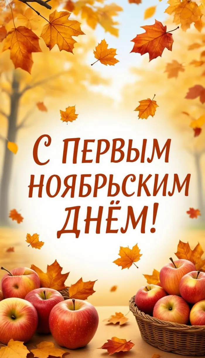 Картинки с первым днем ноября (100 открыток). Позитивные картинки с первым ноябрьским днем