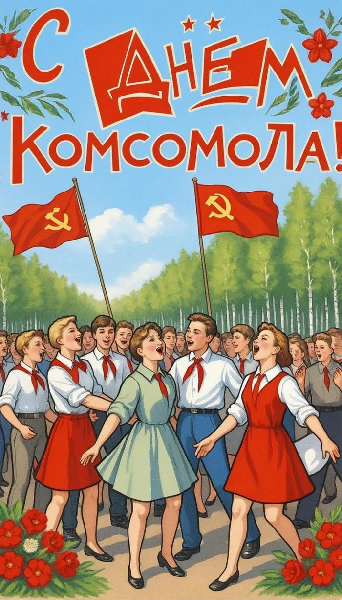 Картинки с Днем комсомола (70 открыток). Новые открытки на День комсомола