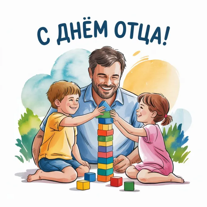 Картинки с Днем отца (165 открыток). Новые картинки с Днем отца