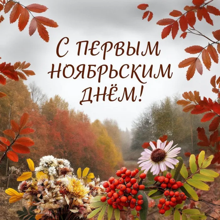 Картинки с первым днем ноября (100 открыток). Позитивные картинки с первым ноябрьским днем