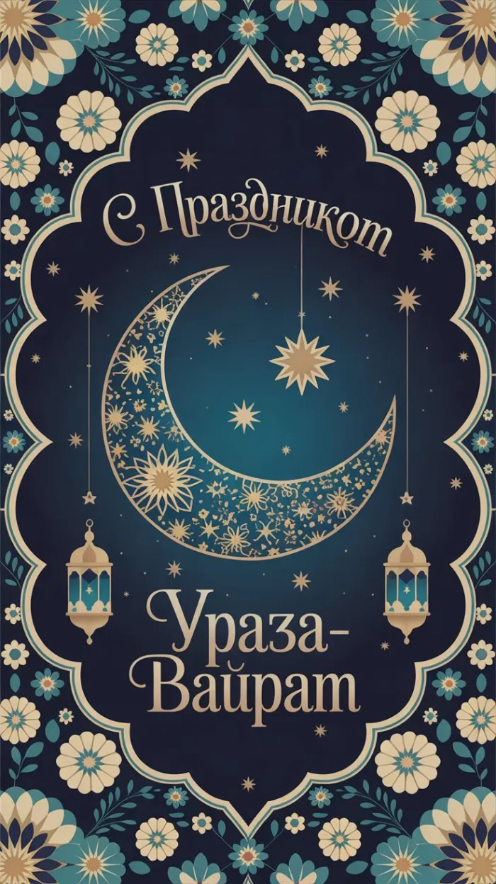 Красивые открытки с праздником Ураза-байрам. Новые открытки на Ураза-байрам