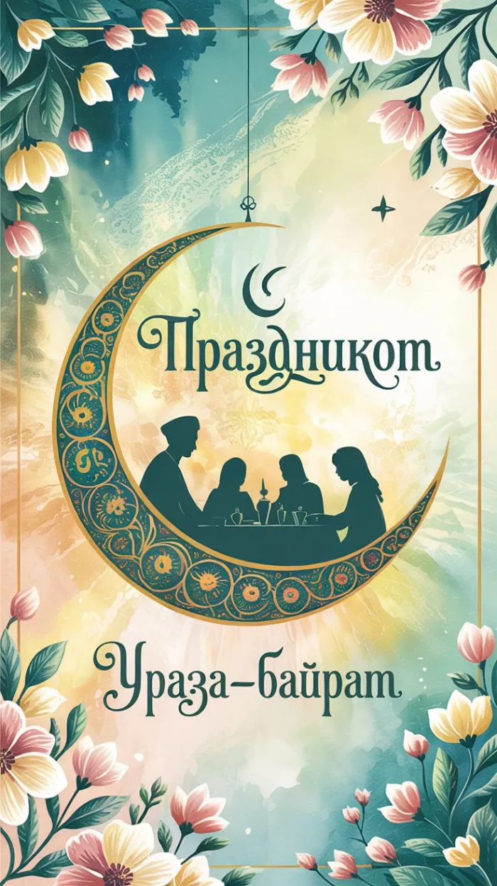 Красивые открытки с праздником Ураза-байрам. Новые открытки на Ураза-байрам