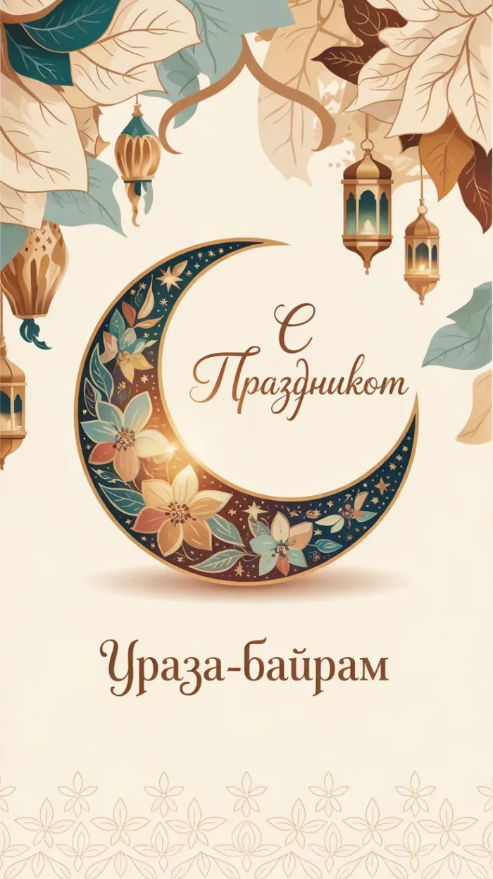 Красивые открытки с праздником Ураза-байрам. Новые открытки на Ураза-байрам