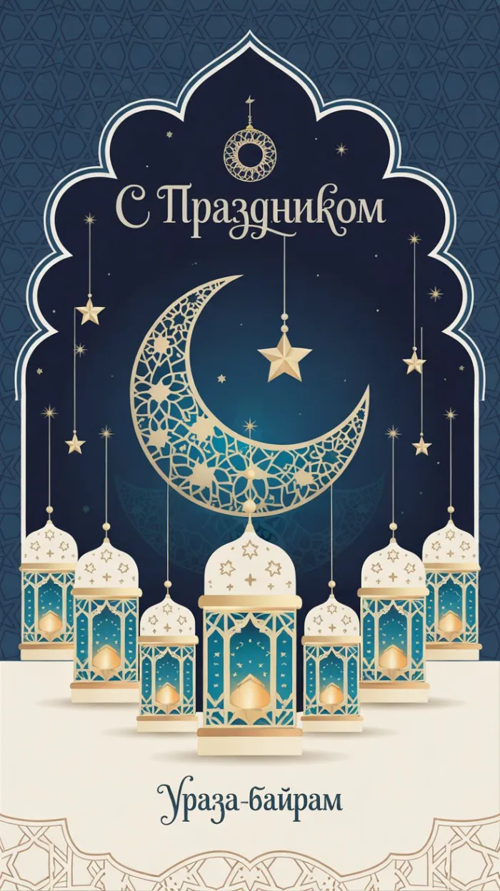 Красивые открытки с праздником Ураза-байрам. Новые открытки на Ураза-байрам