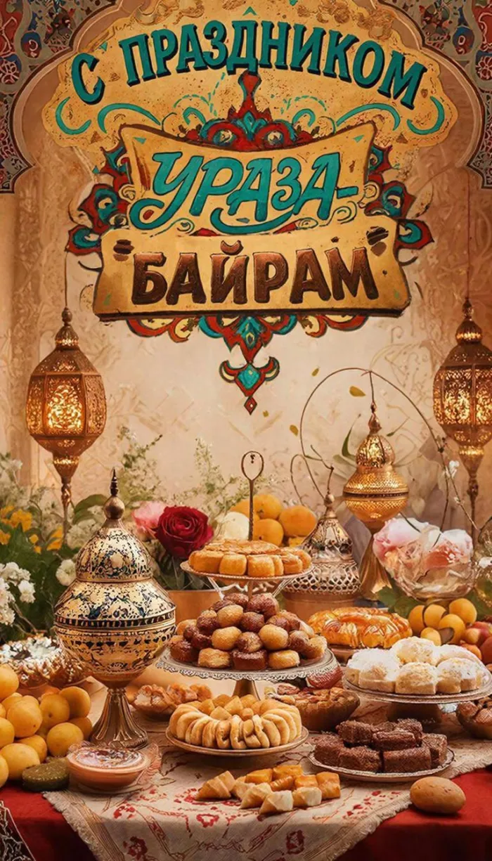 Красивые открытки с праздником Ураза-байрам. Новые открытки на Ураза-байрам