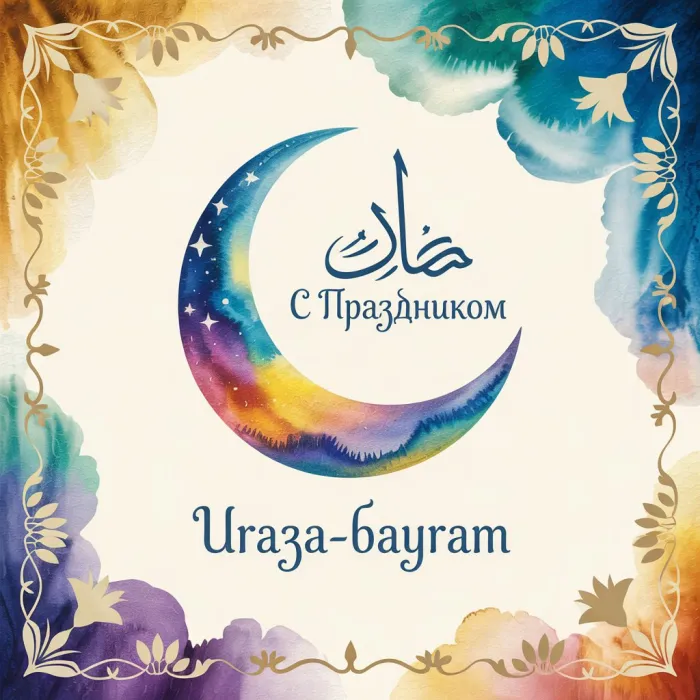 Красивые открытки с праздником Ураза-байрам. Новые открытки на Ураза-байрам