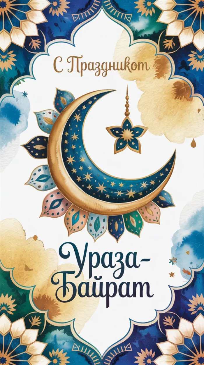 Красивые открытки с праздником Ураза-байрам. Новые открытки на Ураза-байрам
