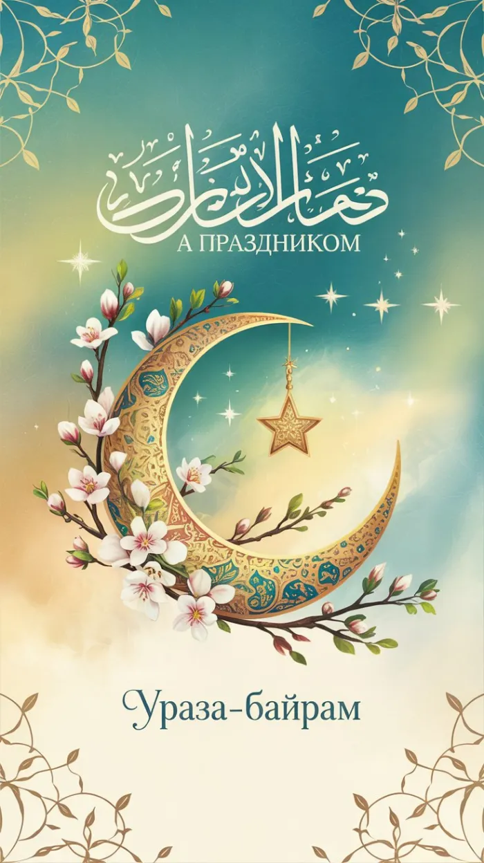 Красивые открытки с праздником Ураза-байрам. Новые открытки на Ураза-байрам